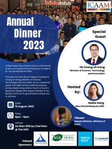 Read more about the article Invitation to our ICAAM Annual Dinner 2023 with YB Chang Lih Kang